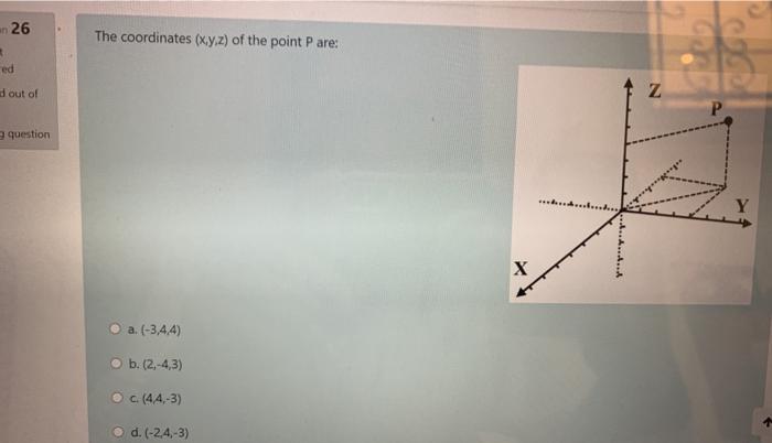 Solved An 26 The Coordinates X Y Z Of The Point P Are Chegg Com