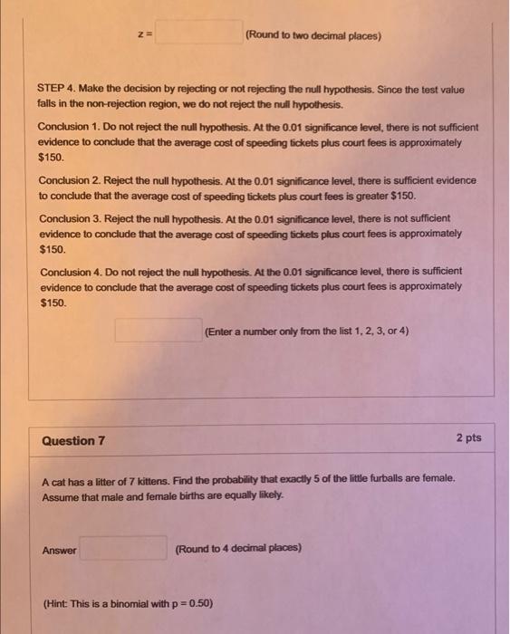 Solved The average cost of a speeding ticket plus court fees Chegg com