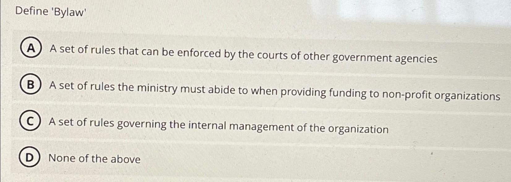 a written set of rules for our government is called