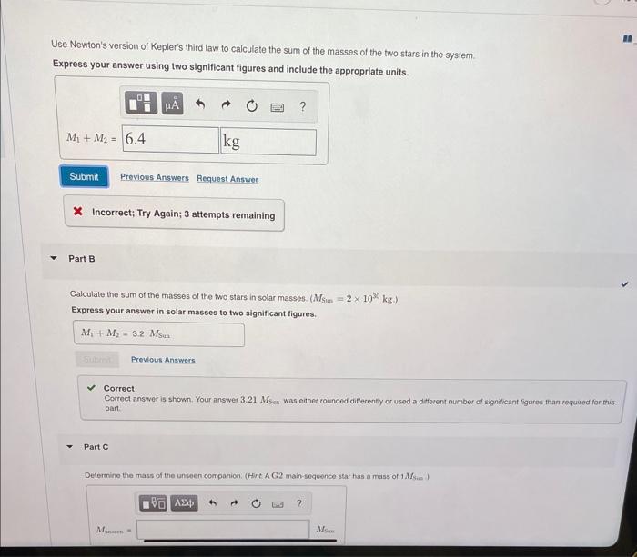 Solved Use Newton's version of Kepler's third law to | Chegg.com