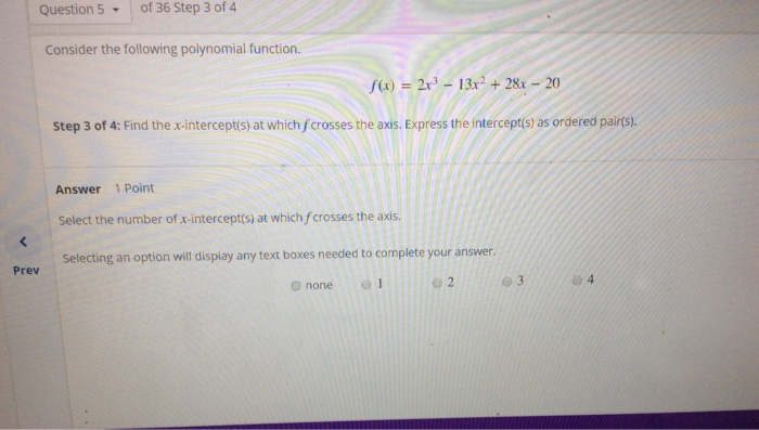 Solved Question 5 of 36 Step 3 of 4 Consider the following | Chegg.com