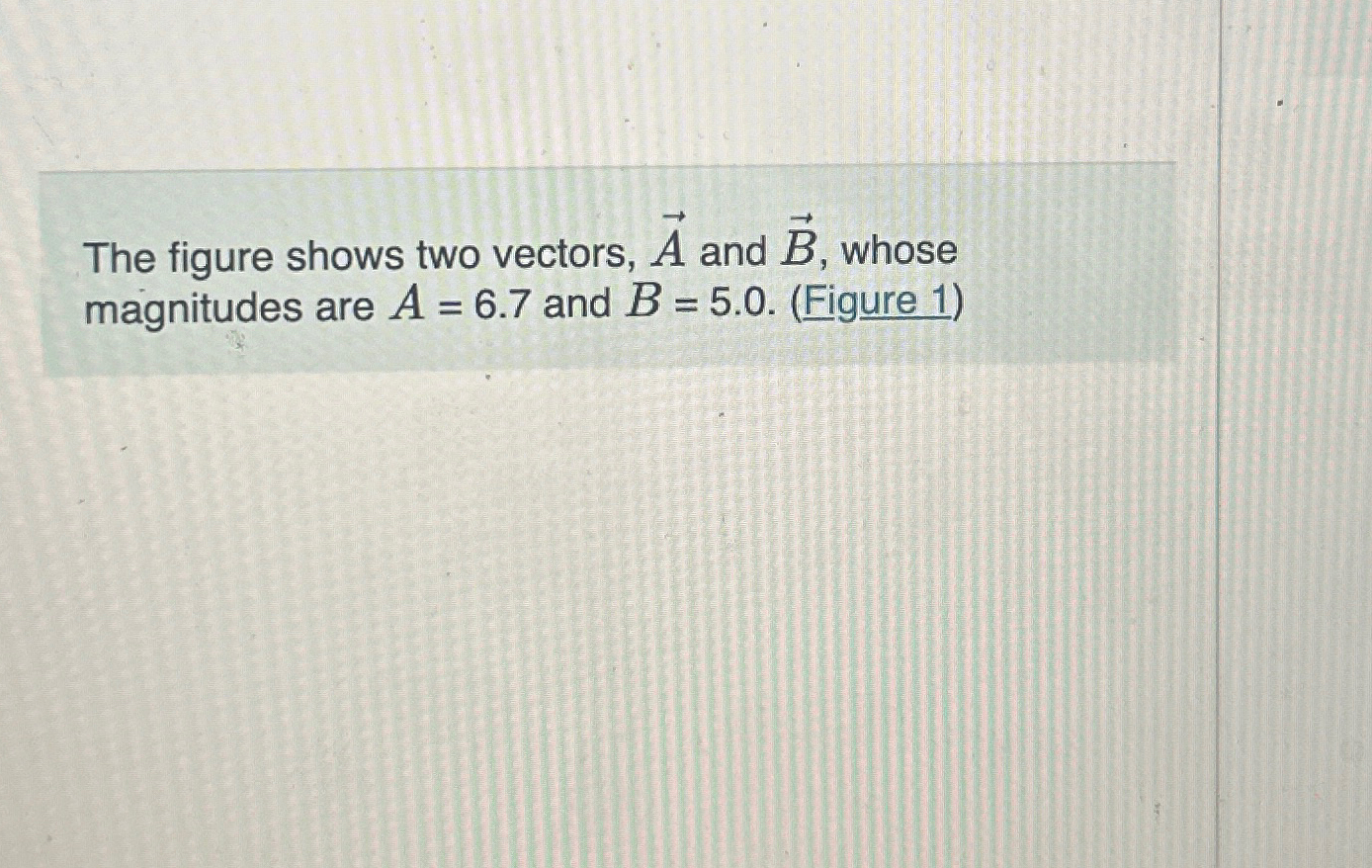 Solved The Figure Shows Two Vectors, Vec(A) ﻿and Vec(B), | Chegg.com