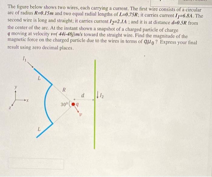 Solved The figure below shows two wires, each carrying a | Chegg.com