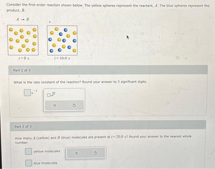 Solved Consider the first-order reaction shown below. The | Chegg.com