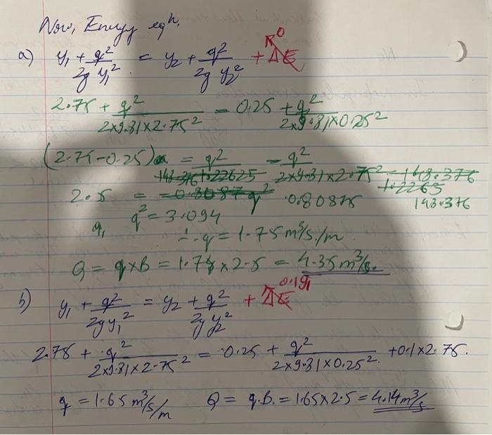 Solved Open channel flowis the answer A , B , C or D ?plz | Chegg.com