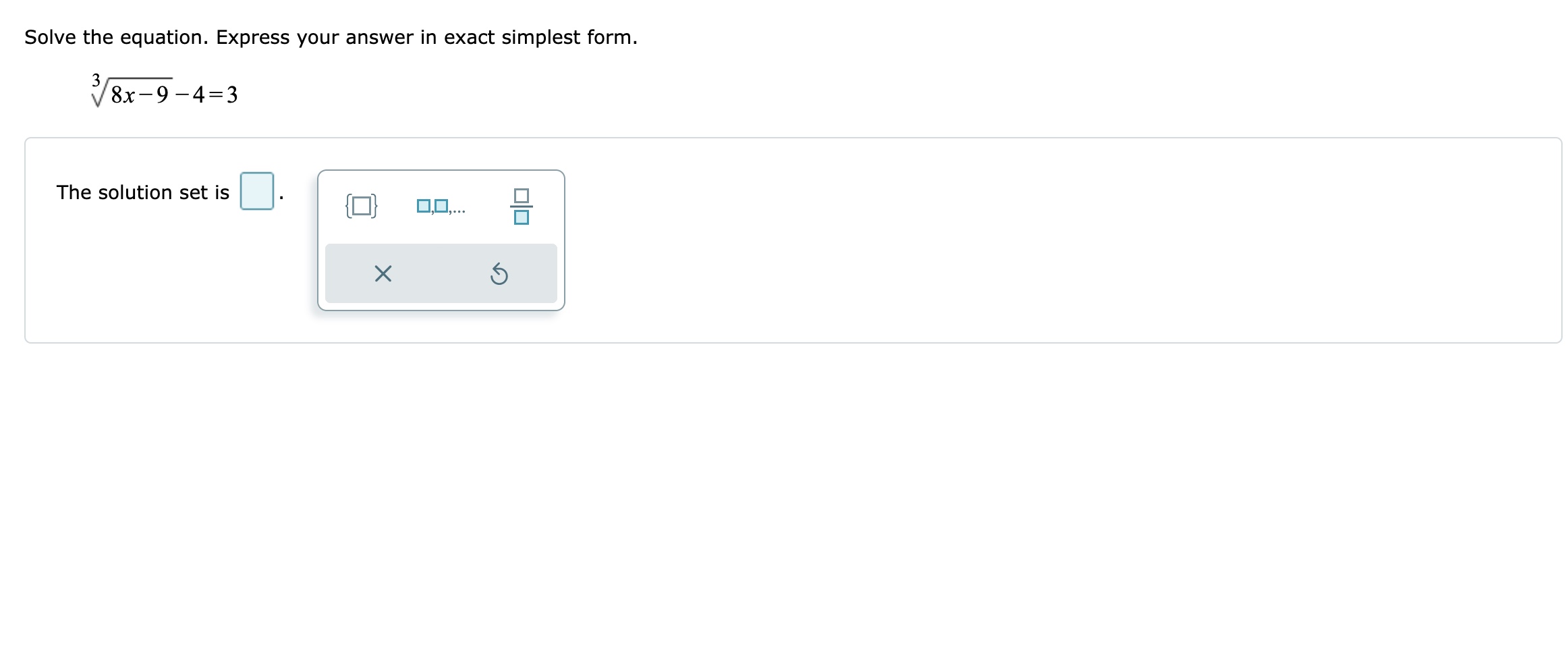 Solved Solve the equation. Express your answer in exact | Chegg.com