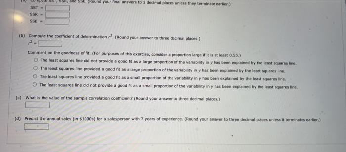 Solved DATAnie: Sales Use Excel For The Following Problemi A | Chegg.com