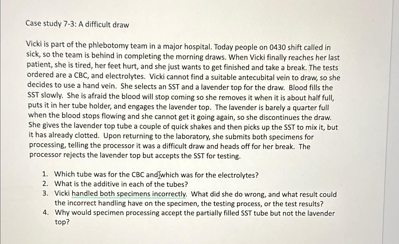 case study 7 3 a difficult draw