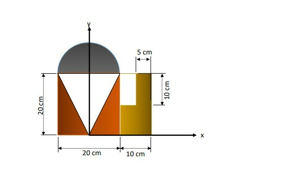 Solved Determine the centroid of the homogeneous plate, with | Chegg.com