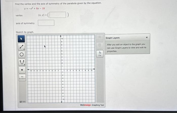 Solved Find the vertex and the axis of symmetry of the | Chegg.com