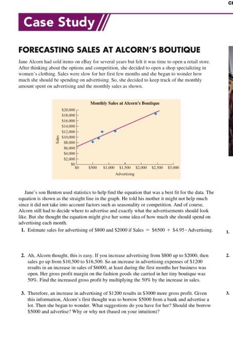 sales forecasting case study examples