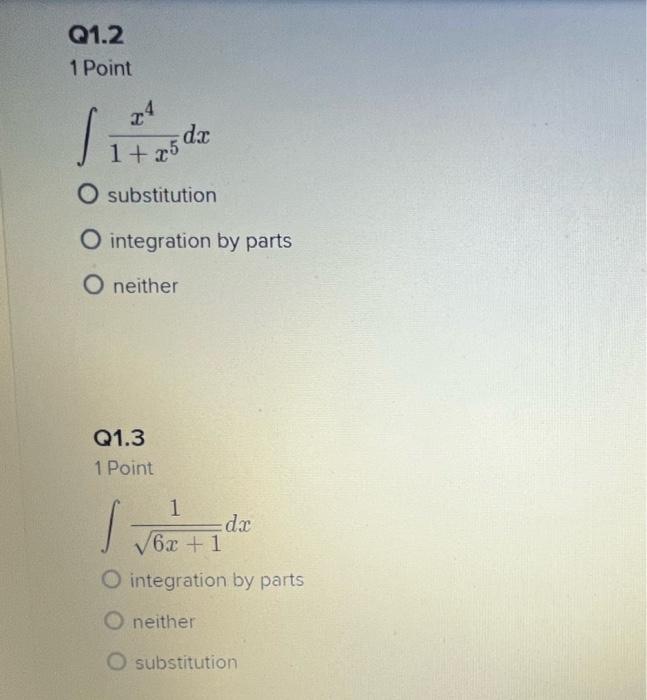 Solved Q1 5 Points For Each Of The Following Integrals 9172