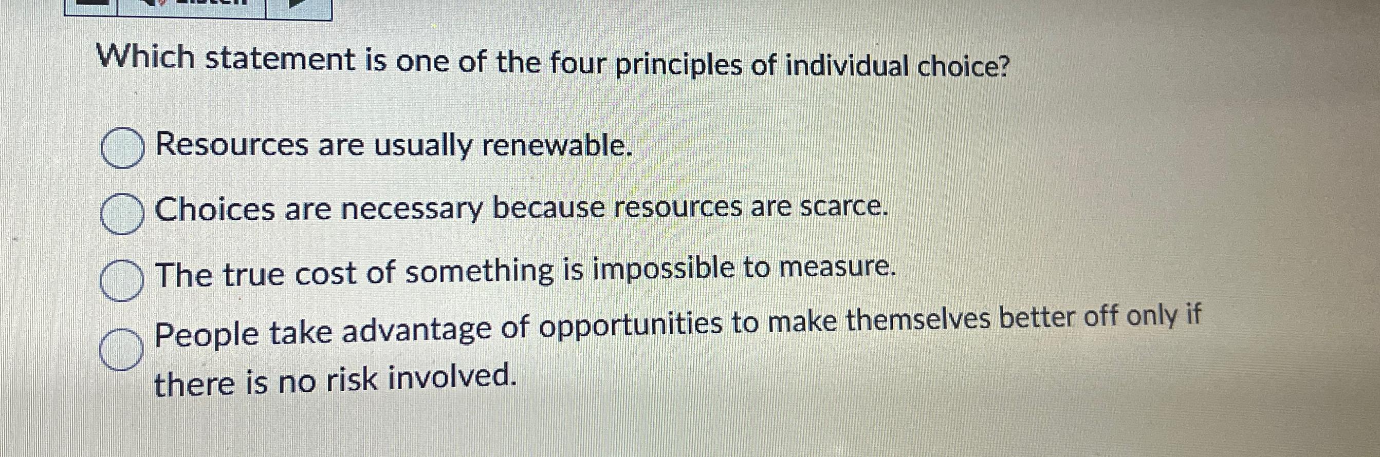 Solved Which statement is one of the four principles of | Chegg.com
