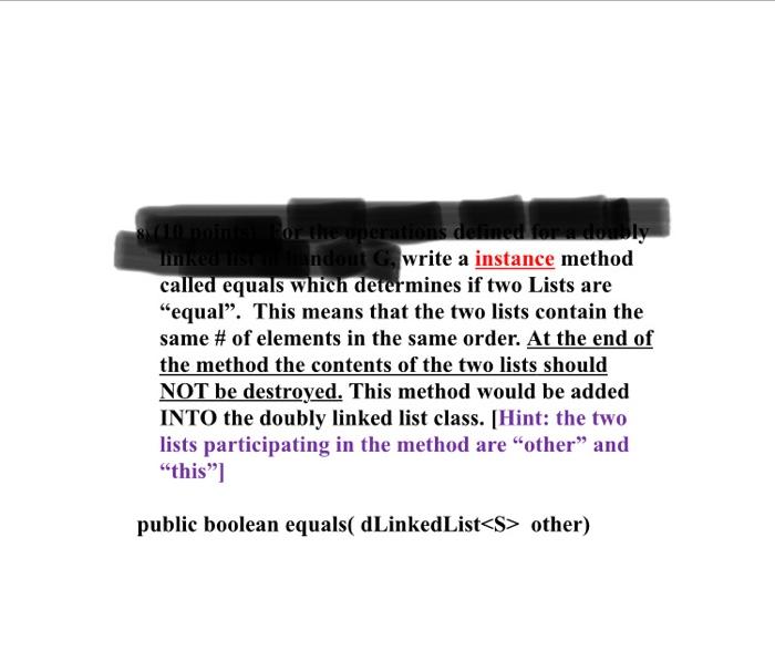 Solved or the operations delined for a dously Tinked is | Chegg.com