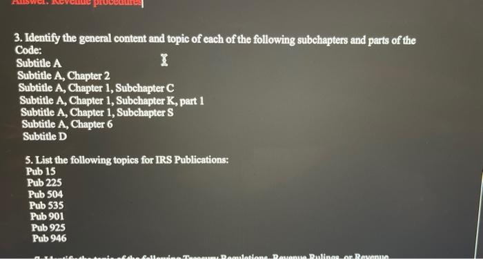 Solved 3. Identify the general content and topic of each of | Chegg.com