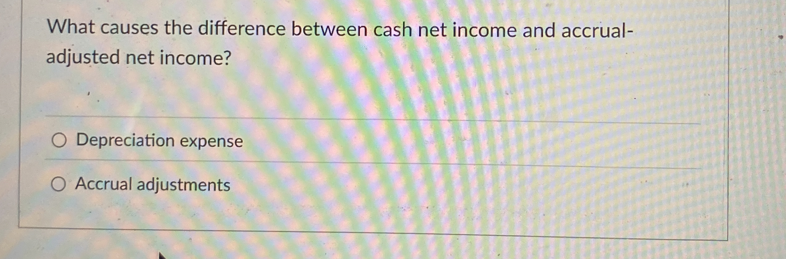 Solved What causes the difference between cash net income | Chegg.com