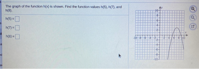 Solved The graph of the function h(x) is shown. Find the | Chegg.com