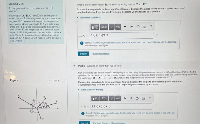 Solved Learning Goal: To use geometric and component | Chegg.com