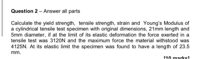 Solved Question 2 - Answer all parts Calculate the yield | Chegg.com