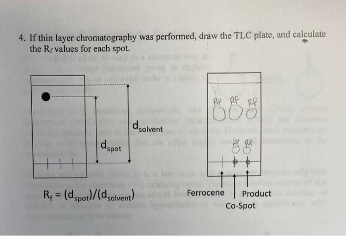 Solved 4. If thin layer chromatography was performed, draw | Chegg.com