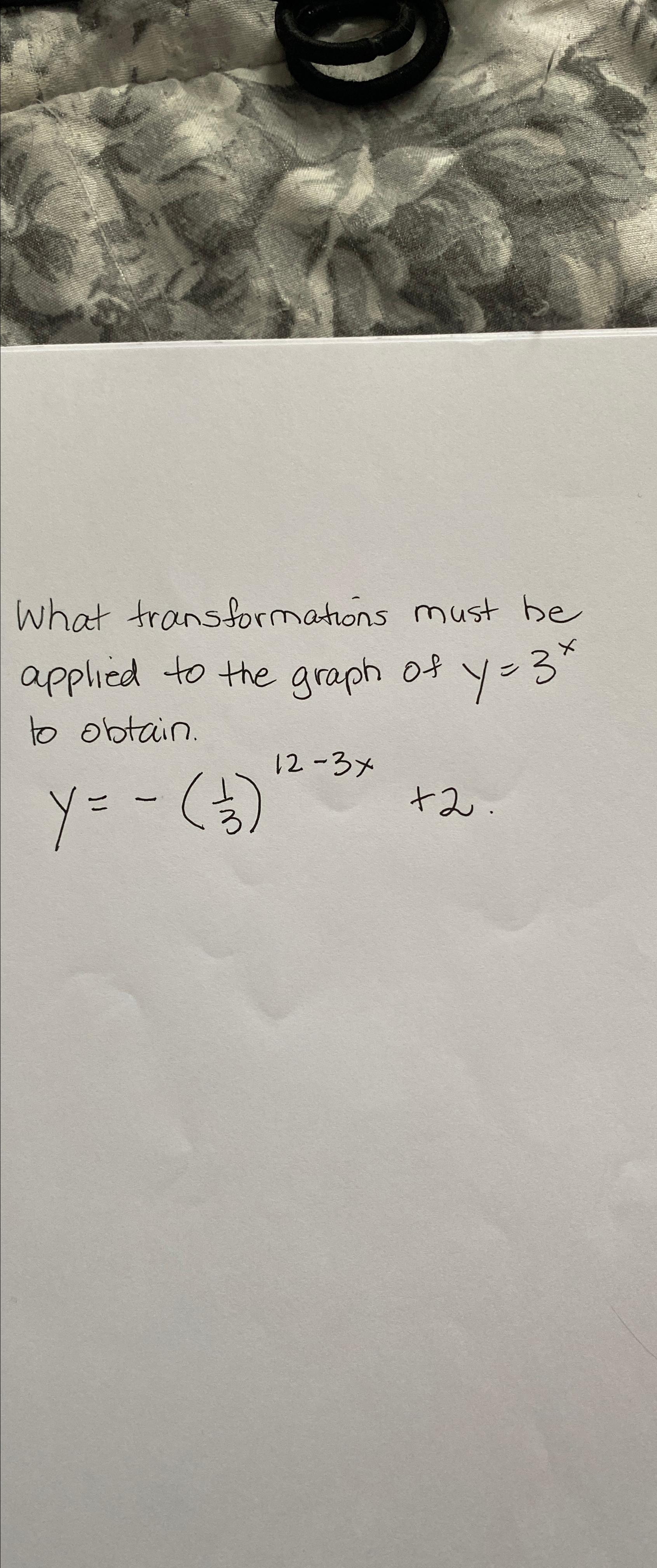 Solved What transformations must be applied to the graph of | Chegg.com