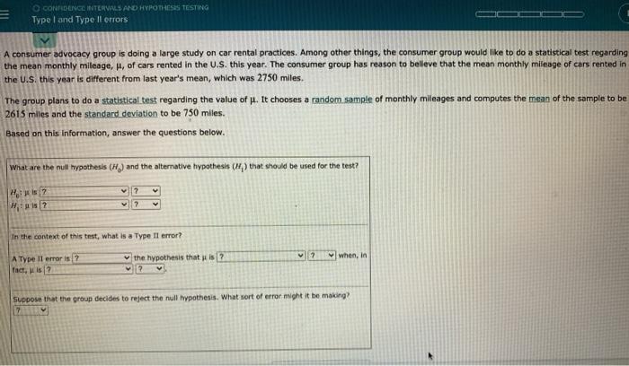 Solved CONFIDENCE INTERVALS AND HYPOTHESIS TESTING TypeI and | Chegg.com