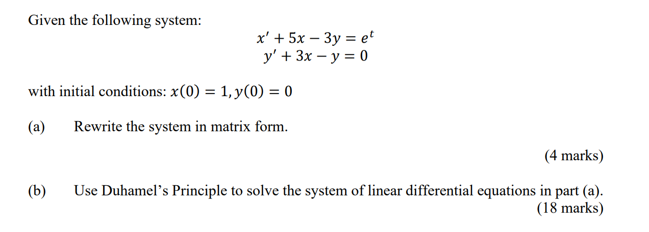 if the system 2x 3y 5 0