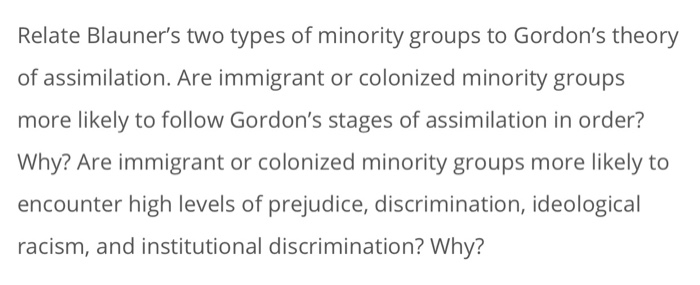 types of minorities