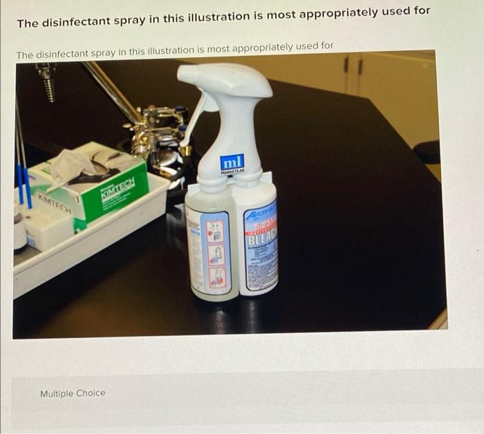 Solved The disinfectant spray in this illustration is most