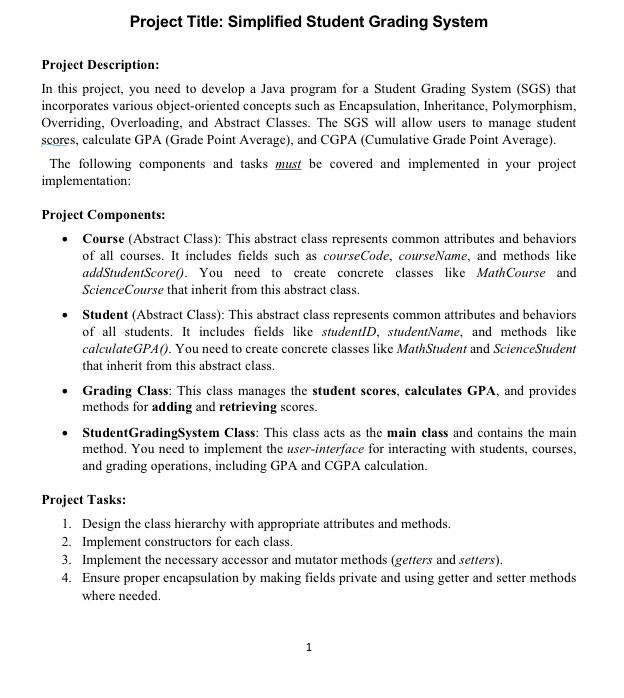 Solved Project Title: Simplified Student Grading System