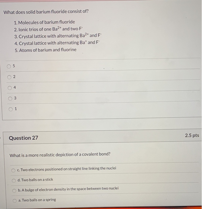 Solved What Does Solid Barium Fluoride Consist Of 1 Chegg Com   Image 