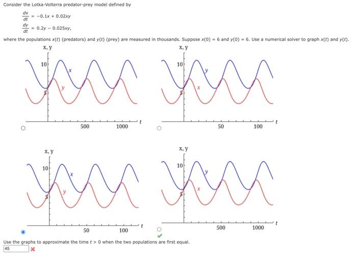 Solved Consider The Lotka-Volterra Predator-prey Model | Chegg.com