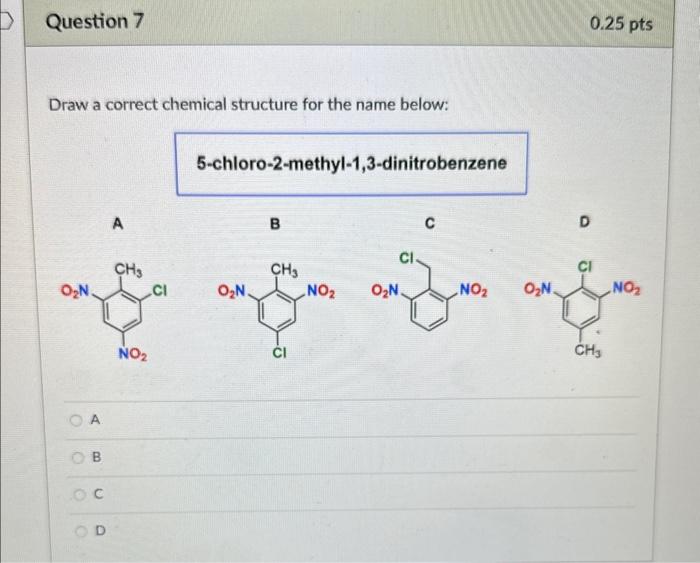 Solved Draw A Correct Chemical Structure For The Name Below: | Chegg.com