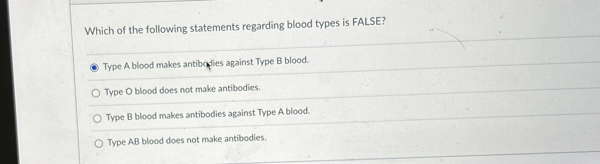 Solved Which of the following statements regarding blood | Chegg.com