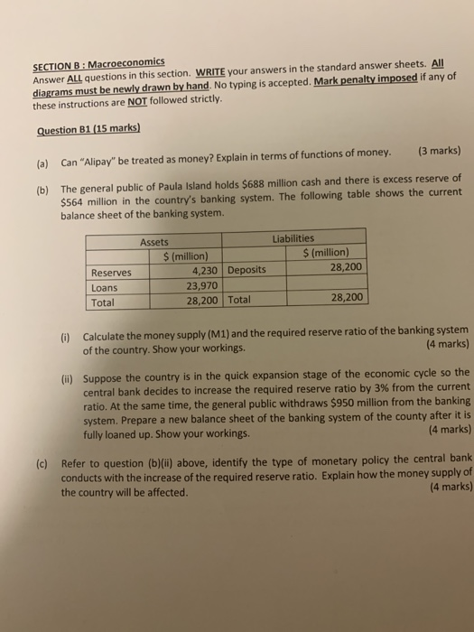 Solved SECTION B: Macroeconomics Answer ALL Questions In | Chegg.com