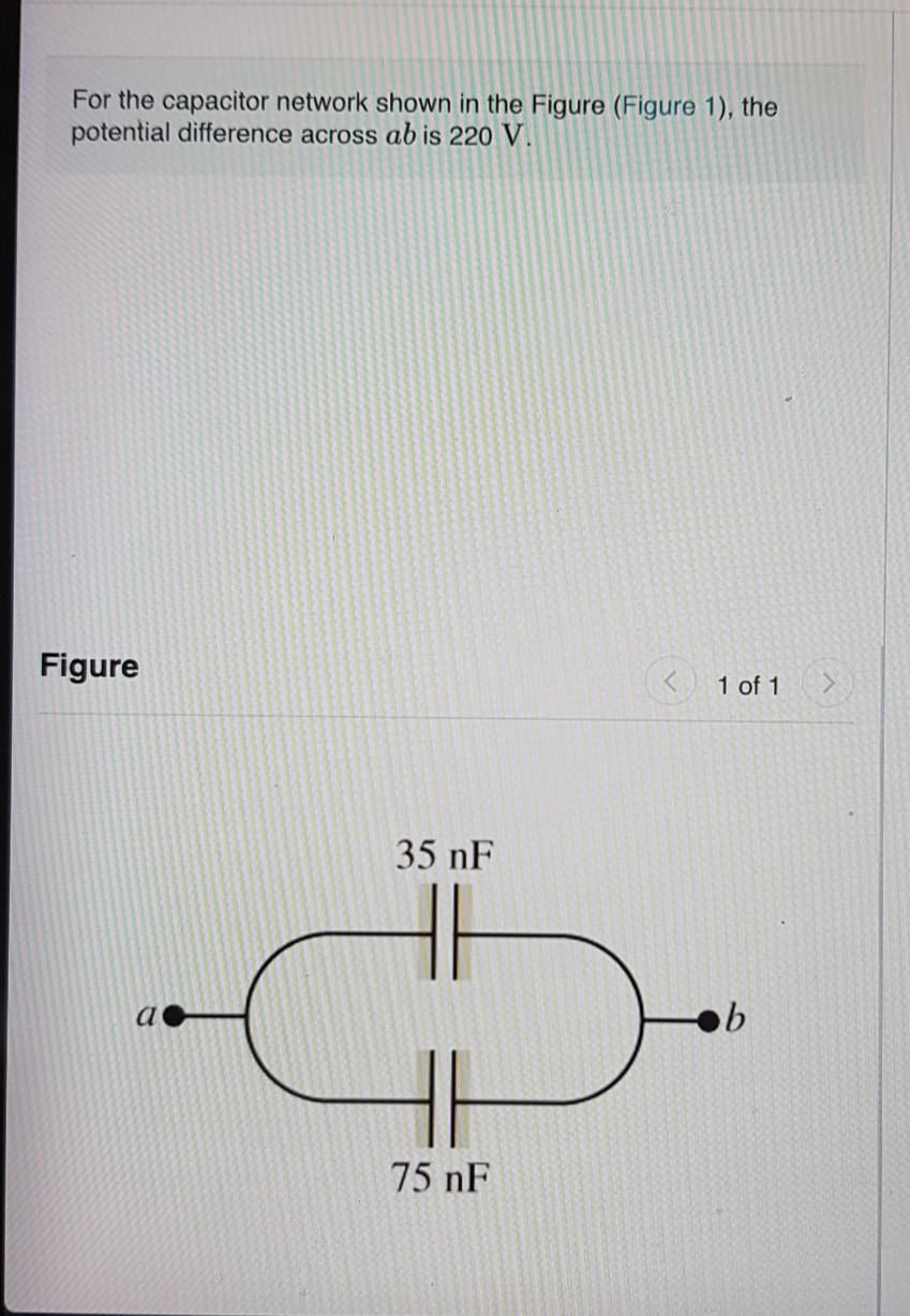 Solved For the capacitor network shown in the Figure (Figure | Chegg.com