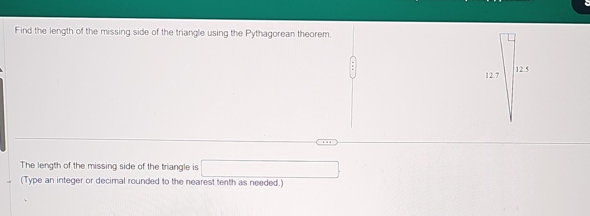 how to find missing length of triangle formula