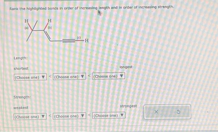 Solved Rank the highlighted bonds in order of Increasing | Chegg.com