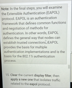 Solved Note: In the final steps, you will examine the | Chegg.com