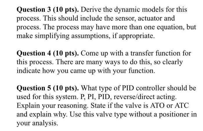 Solved Question 3 (10 pts). Derive the dynamic models for | Chegg.com
