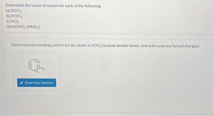 Solved Determine the Lewis structure for each of the | Chegg.com