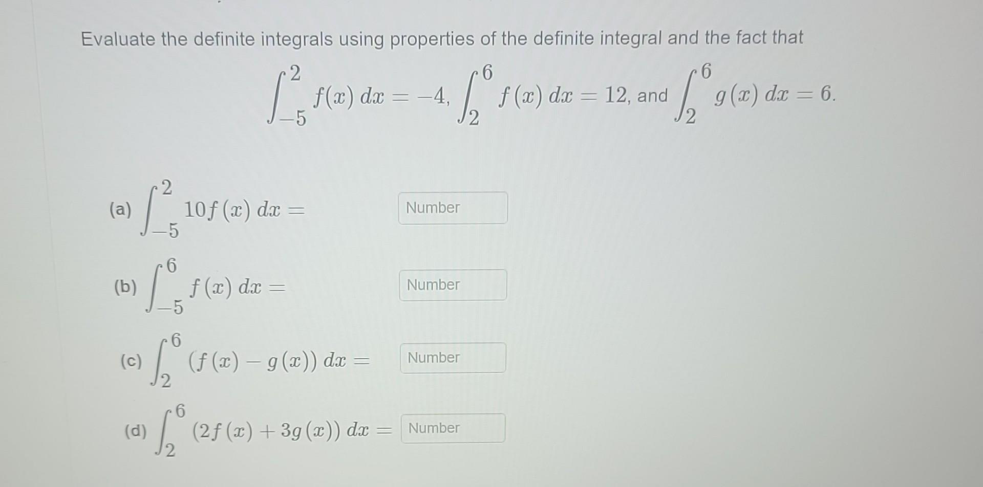 Solved Evaluate the definite integrals using properties of | Chegg.com