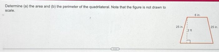 Solved Determine (a) the area and (b) the perimeter of the | Chegg.com