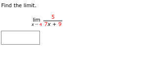 Solved Find the limit.limx→457x+9 | Chegg.com