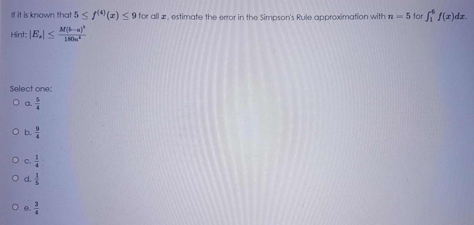 If It Is Known That 5 4 X 9 For All Ae Chegg Com