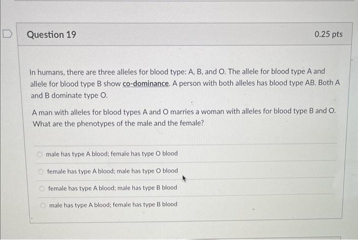 Solved In Humans, There Are Three Alleles For Blood Type: A, | Chegg.com