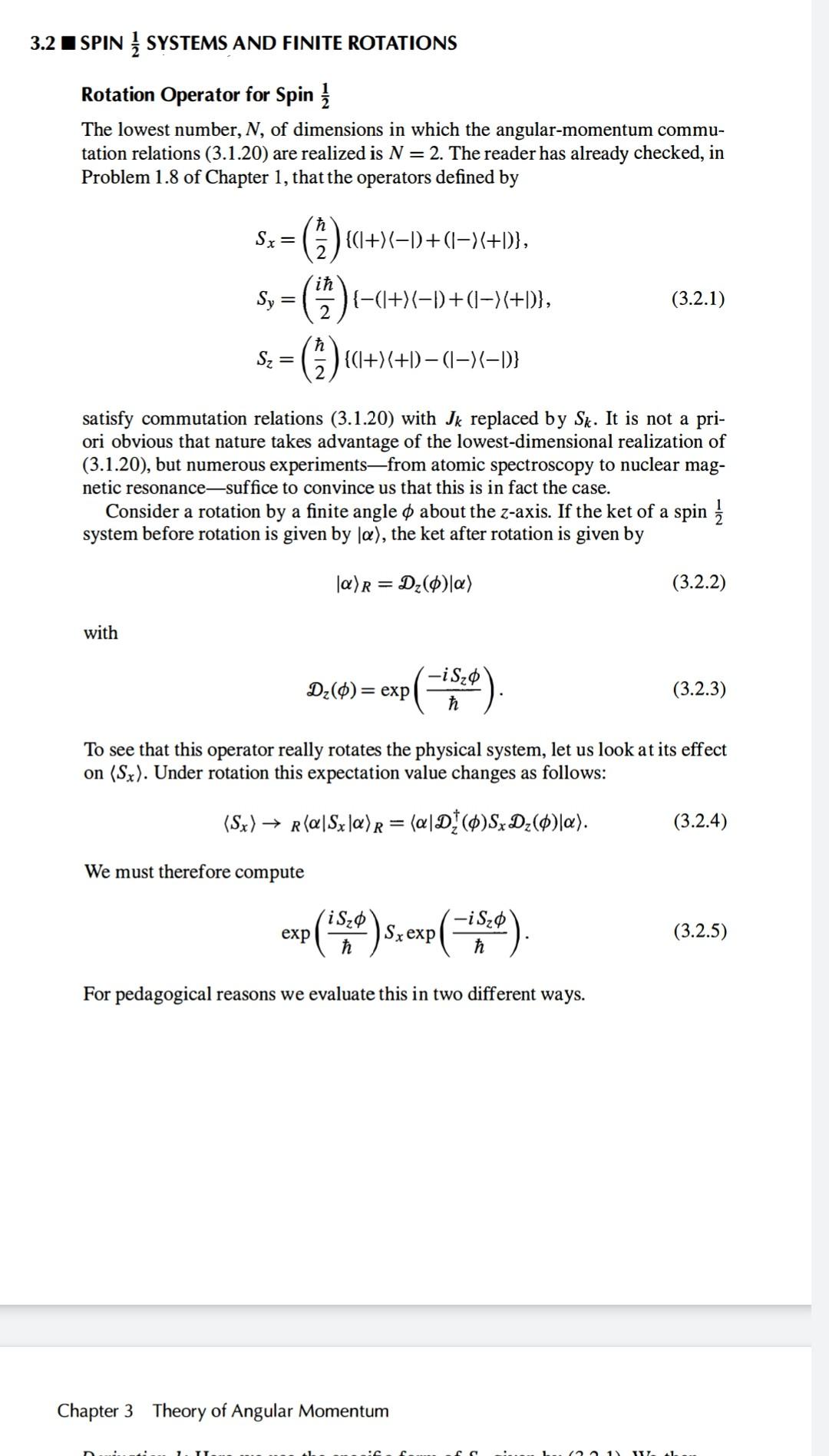 Solved 3.2 I SPIN Ż SYSTEMS AND FINITE ROTATIONS Rotation | Chegg.com