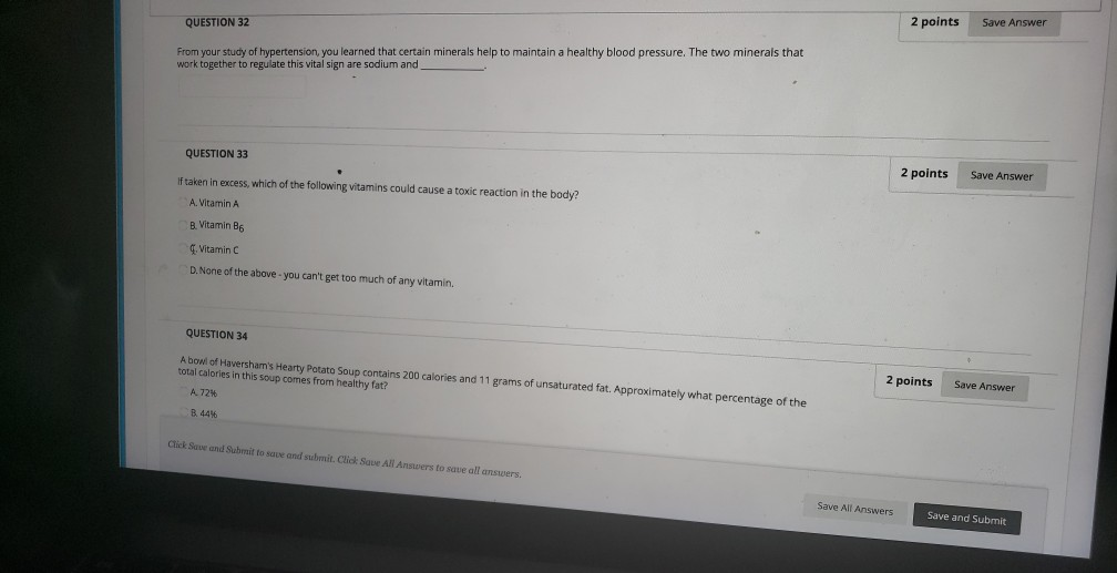Solved QUESTION 32 2 points Save Answer From your study of | Chegg.com