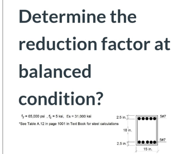 Solved Determine the reduction factor at balanced condition? | Chegg.com