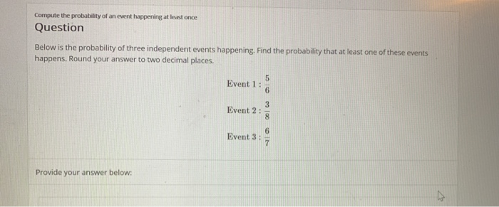 probability of event happening at least once